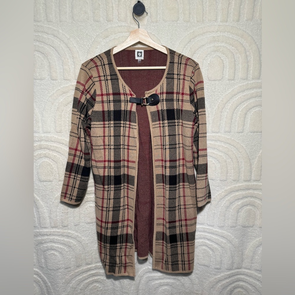 Anne Klein checkered Cardigan